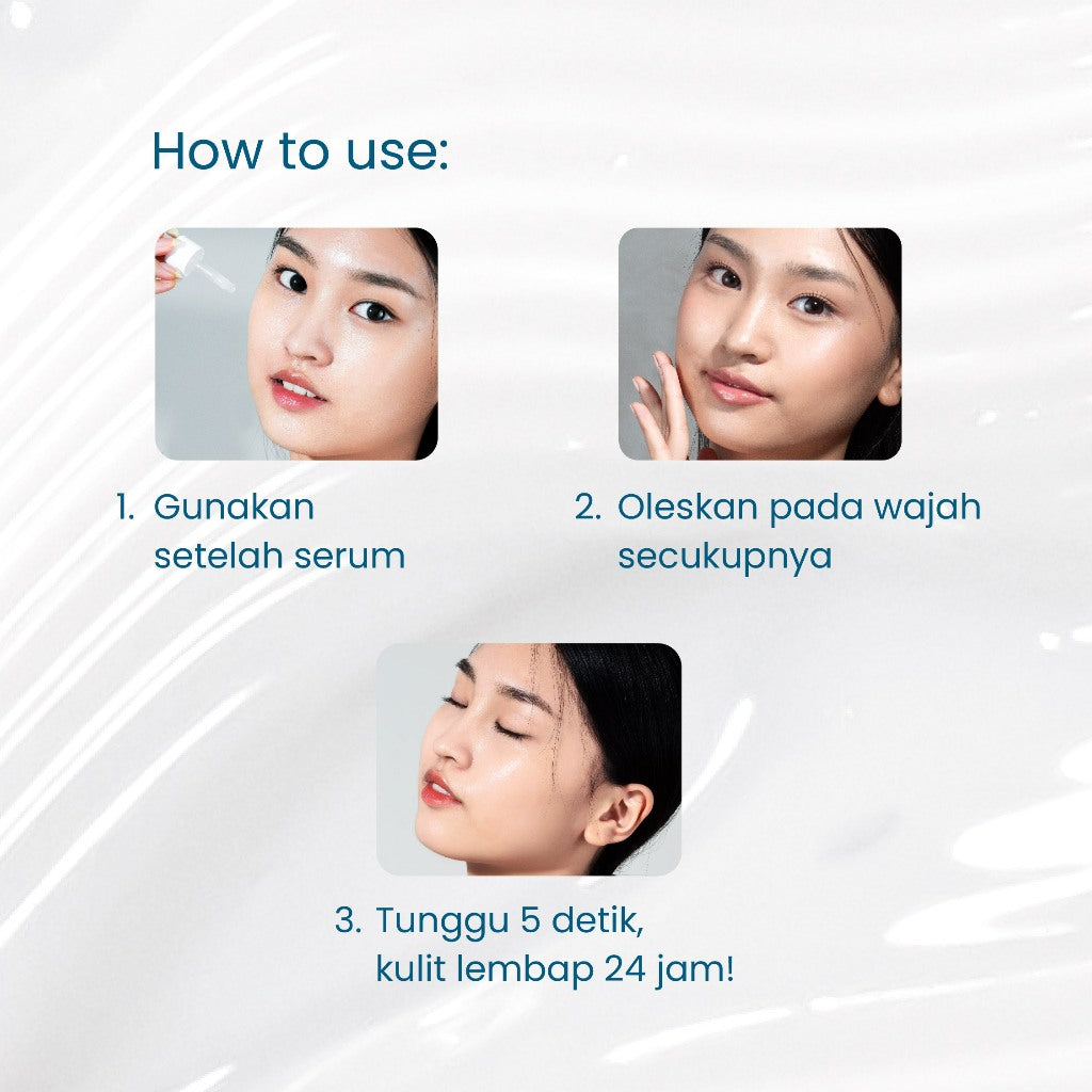 5x Hyaluronic Moisture Lock Gel | Pelembap Muka | Meredakan Kulit Kering | Hyaluronic Acid | Mengurangi kemerahan | Menghilangkan Jerawat