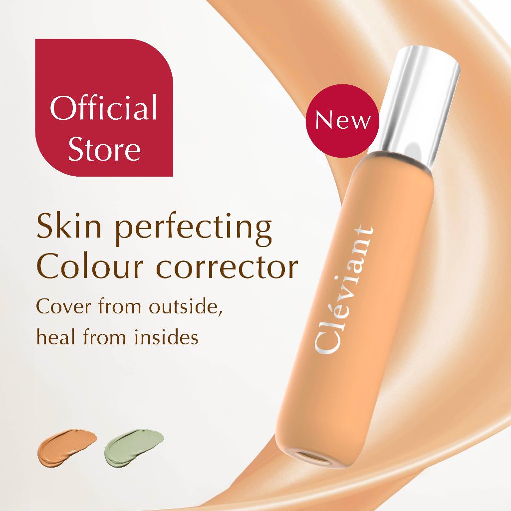 CLÉVIANT - NEW Corrector - Panthenol All Day Corrector | Netralkan Kemerahan | Cover Acne | Samarkan Kantung Mata Gelap | Blur Dark Spot | Dark Circle