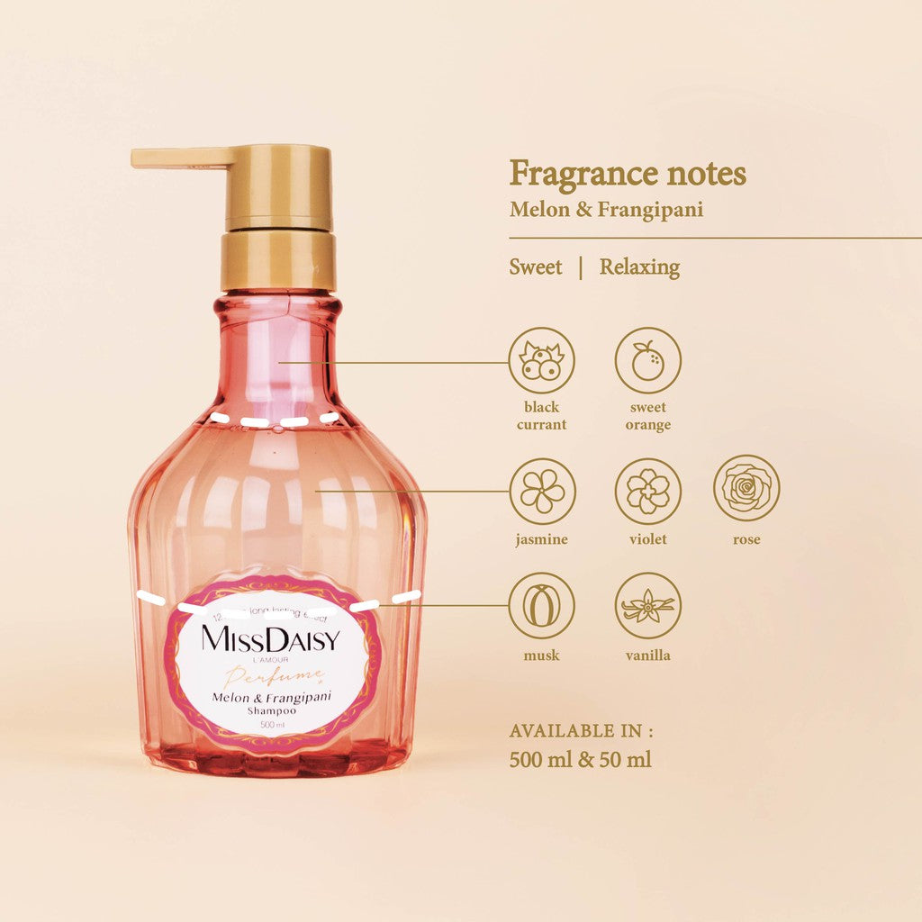 MISS DAISY | Anti Rontok Anti Lepek Wangi Tahan Lama 12 Jam | French Perfume Shampoo