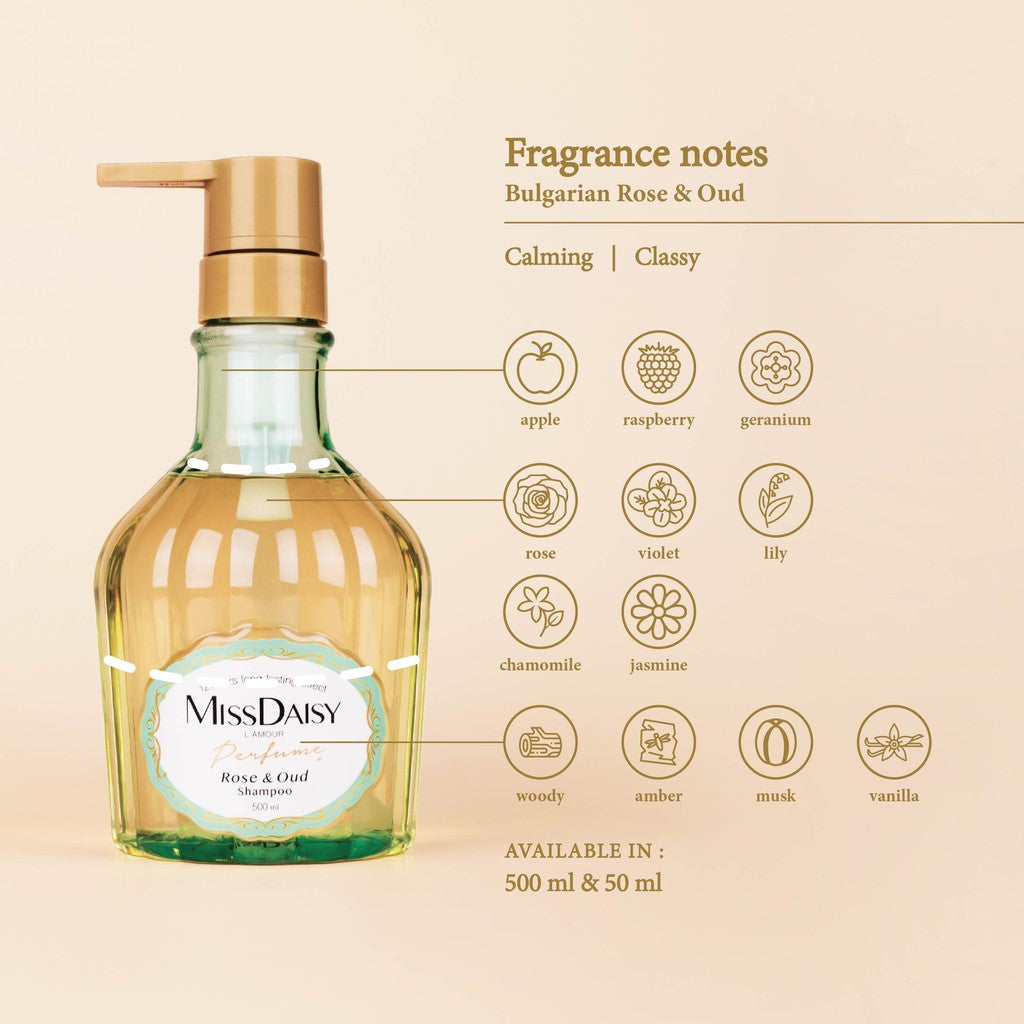 MISS DAISY | Anti Rontok Anti Lepek Wangi Tahan Lama 12 Jam | French Perfume Shampoo