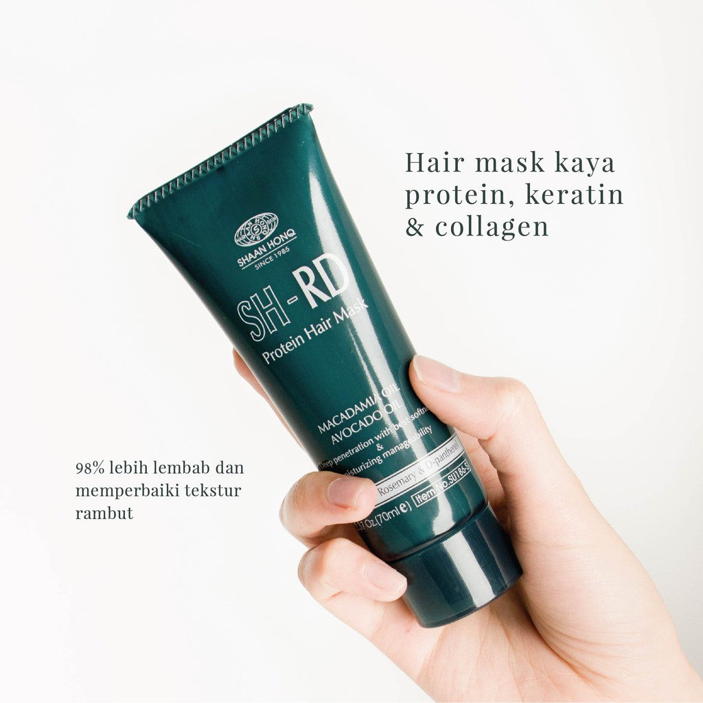 SHRD Protein Hair Mask with Keratin Avocado & Macadamia Oil | Perawatan Rambut Rontok Kering Rusak
