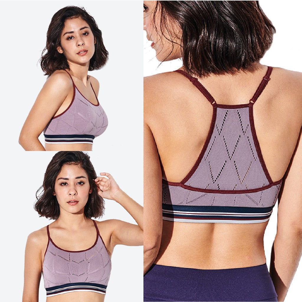 Mollifix | Trapezoid Three Ribbon - 2in1-Bebas Sakit Dada Terbentuk - Hold Me Bra Harian - Fix Pad