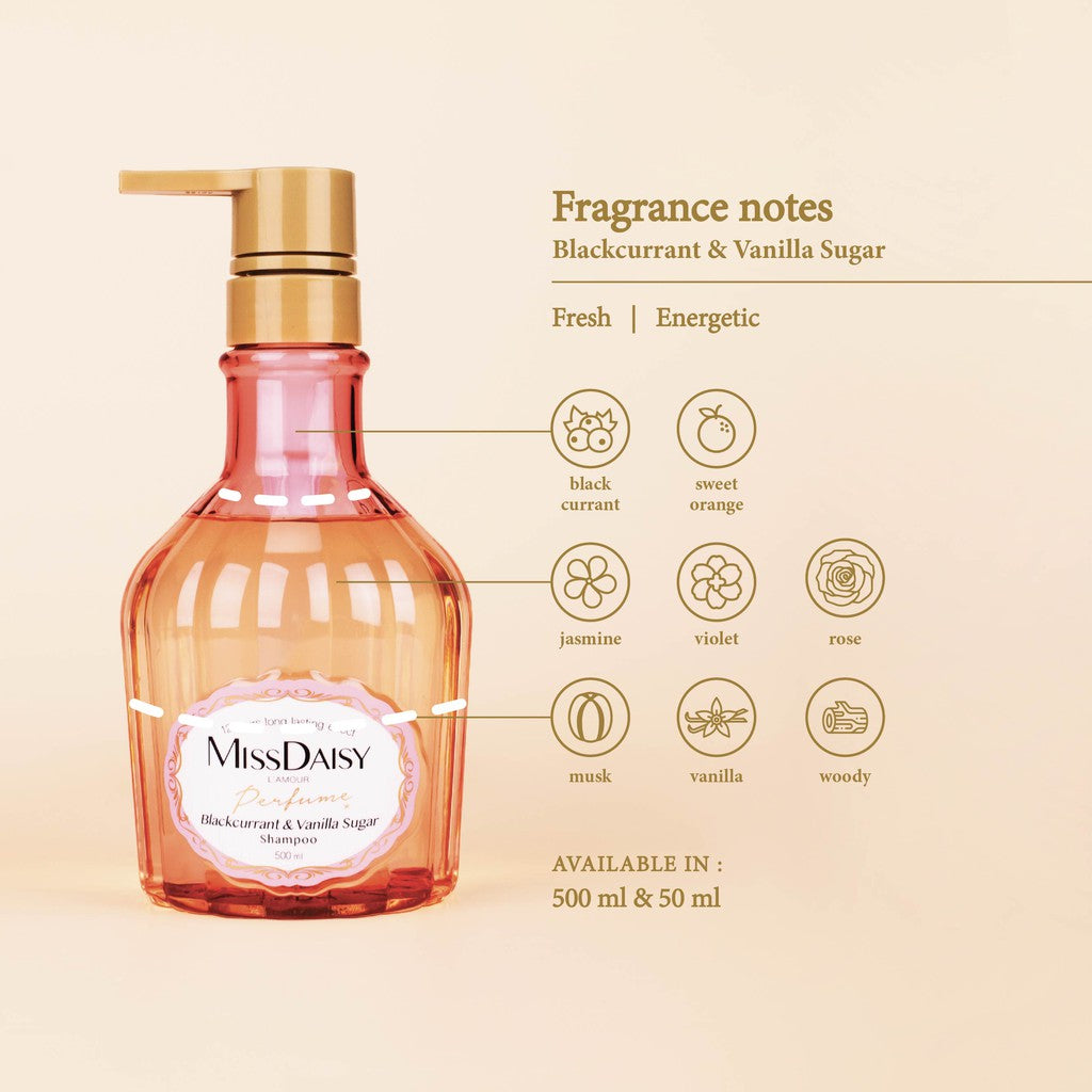 MISS DAISY | Anti Rontok Anti Lepek Wangi Tahan Lama 12 Jam | French Perfume Shampoo