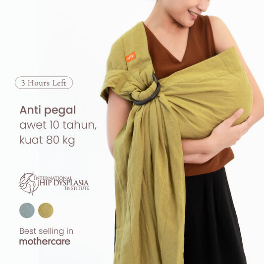 Mamaway / Gendongan Bayi ANTI PEGAL / Tahan 75 Kg, Utk 0-10 Thn / Baby Ring Sling