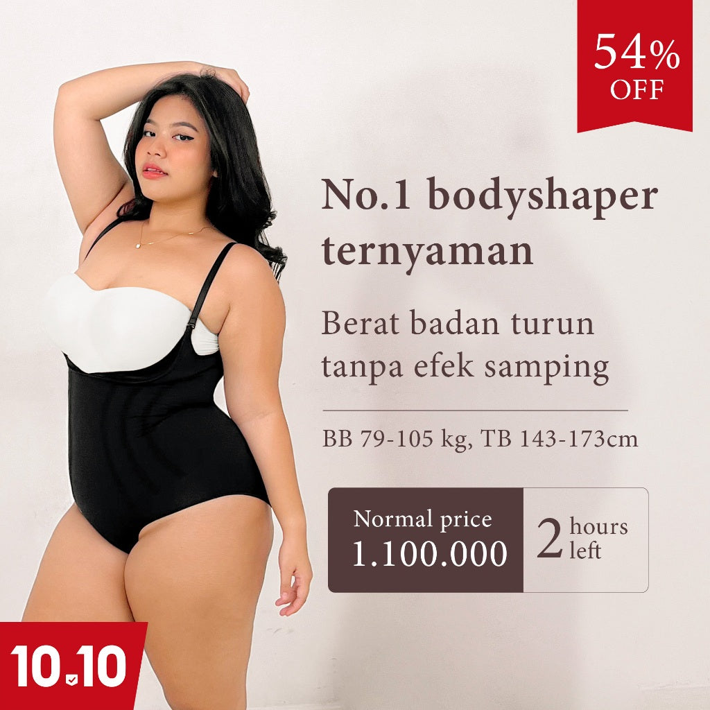 CHESS Bodyshaper / L - NUDE | AUTO LANGSING / Shapewear (Tanpa Tulang) / Anti Pengap Gatal Ruam