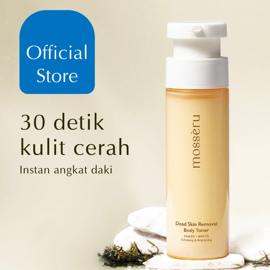 Mossèru AHA 8%+BHA 2% Dead Skin Removal Body Toner | Angkat Set Kulit Mati | Bersihkan Pori | Mencerahkan Badan | Membantu Melembabkan Kulit