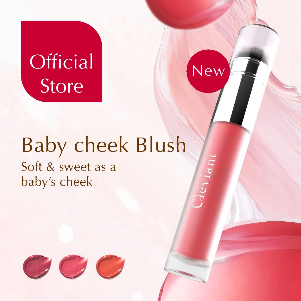 Cleviant - NEW Lasting Serum Flushed Blush |  2 in 1 Aplikator Brush | Blush On |  Longlasting | Liquid Blush | Melembapkan | Fresh All Day | Dewy Finish
