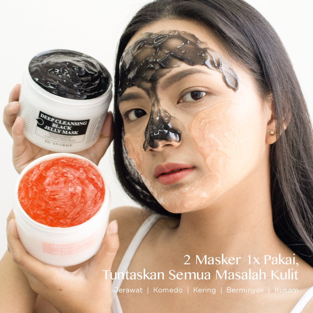 EILEEN GRACE - Moisturize Rose Jelly Mask + Deep-Cleansing Black Jelly Mask 300ml