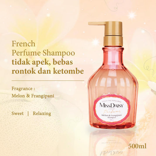 MISS DAISY | Anti Rontok Wangi Tahan Lama 12 Jam | Melon & Frangipani Perfume Shampoo 500ml