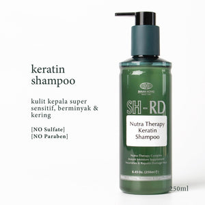 Open image in slideshow, SHRD Nutra Therapy Keratin SULFATE FREE Shampoo | Wangi, Anti Rontok &amp; Ketombe | Psoriasis |250ml
