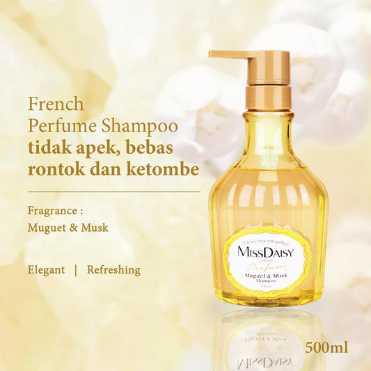 MISS DAISY | Anti Rontok Wangi Tahan Lama 12 Jam | Muguet & Musk French Perfume Shampoo 500ml