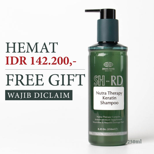 SHRD Nutra Therapy Keratin SULFATE FREE Shampoo | Wangi, Anti Rontok & Ketombe | Psoriasis |250ml