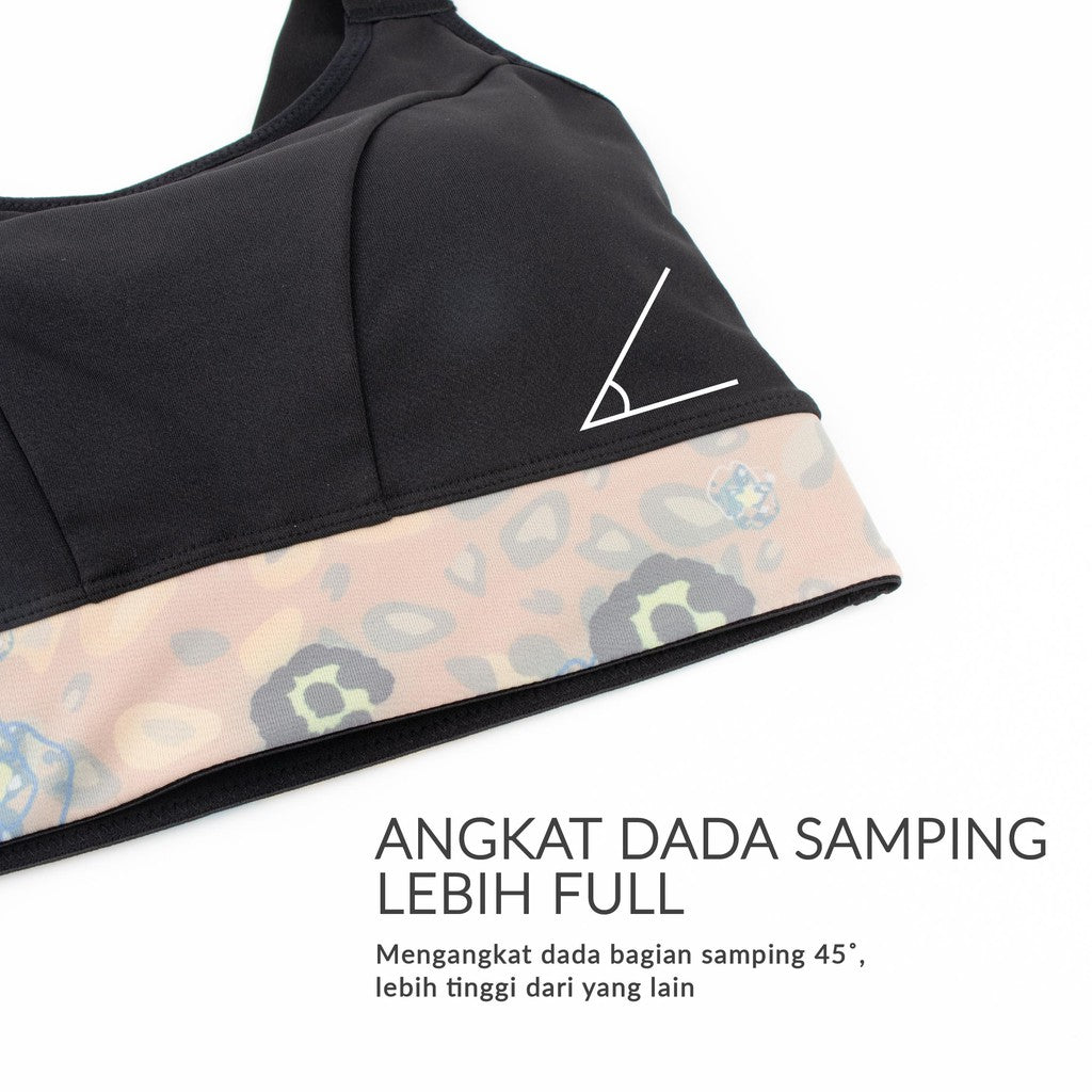 Mollifix | Uphold Adjustable Strap - 2X Lebih Menyangga Dada-Fix Pad Sporty Bra - Medium Intensity